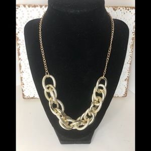 Gold large link necklace